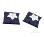 Blue Pillow White Star Set Of 2 "AB902"