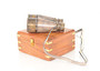 Binocular With Leather Overlay In Wood Box "ND029"