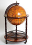 Old Nautical Map Globe Drink Cabinet - Red "NG001"