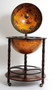 Old Nautical Map Globe Drink Cabinet - Red "NG001"