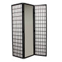 3-Panel Black Finish Mirror Room Divider "N1026-3-BLACK"
