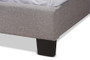Grey Fabric Upholstered Queen Size Bed CF8031B-Grey-Queen By Baxton Studio