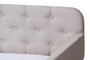 Beige Fabric Twin Size Sofa Daybed With Trundle Bed Camelia-Beige-Daybed By Baxton Studio