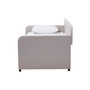 Beige Fabric Twin Size Sofa Daybed With Trundle Bed Camelia-Beige-Daybed By Baxton Studio
