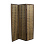 70.25"H Bamboo 3-Panel Room Divider - Dark Walnut "NYBP-085-3"