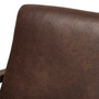 Bianca Faux Leather Lounge Chair Bianca-Dark Brown/Walnut Brown-CC By Baxton Studio