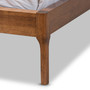 Beige Upholstered Walnut Finished Queen Size Platform Bed BBT6723-Light Beige-Queen By Baxton Studio