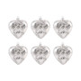 Heart Silver Ornaments - Set Of 6 "519574/S6"