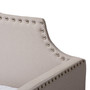 Twin Size Sofa Daybed With Roll Out Trundle Guest Bed Ally-Beige-Daybed By Baxton Studio