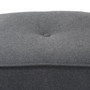 Dark Grey Fabric Upholstered Ottoman 1709-Gray By Baxton Studio