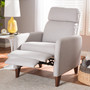 Light Grey Fabric Upholstered Lounge Chair 1707-Light Gray By Baxton Studio