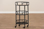 Bristol Metal And Wood Mobile Serving Cart YLX-9052 By Baxton Studio