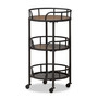 Bristol Metal And Wood Mobile Serving Cart YLX-9052 By Baxton Studio