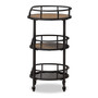 Bristol Metal And Wood Mobile Serving Cart YLX-9052 By Baxton Studio