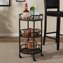 Bristol Metal And Wood Mobile Serving Cart YLX-9052 By Baxton Studio