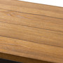 Caribou Oak Brown Wood And Black Metal Console Table YLX-0005-ST By Baxton Studio