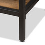 Caribou Oak Brown Wood And Black Metal Console Table YLX-0005-ST By Baxton Studio