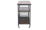 Lancashire Brown Wood & Metal Kitchen Cart YLX-0001-KC By Baxton Studio