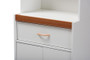 Laurana Modern And Contemporary Kitchen Hutch WS883200-White/Cherry By Baxton Studio