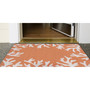 Capri Coral Border Indoor/Outdoor Rug Coral 24"X36" "Cap23162017"