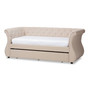 Cherine Classic And Contemporary Daybed With Trundle WA5018-Beige-Daybed By Baxton Studio