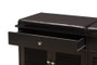 Leo 2-Drawer Shoe Storage Bench W-1705-5003-Dark Brown-Shoe Bench By Baxton Studio