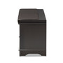 Leo 2-Drawer Shoe Storage Bench W-1705-5003-Dark Brown-Shoe Bench By Baxton Studio