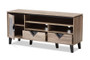 Cardiff Light Brown Wood 55 - Inch Tv Stand W-1512 By Baxton Studio