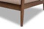 Venza Walnut Wood Brown Fabric Uph. Sofa Venza-Brown/Walnut Brown-SF By Baxton Studio