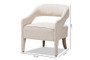 Floriane Modern And Contemporary Lounge Chair TSF-9924-1-Beige By Baxton Studio