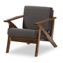 Cayla Livingroom Lounge Chair SW5236-Grey/Walnut-M17-CC By Baxton Studio