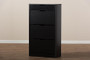 Cayla Black Wood Shoe Cabinet SESC214-Black-Shoe Cabinet By Baxton Studio