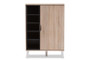Adelina 1-Door Shoe Cabinet SESC16104-Hana Oak/Dark Grey-Shoe Cabinet By Baxton Studio