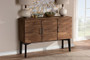 Selena 3-Door Sideboard Buffet Selena-Caramel/Brown-Buffet By Baxton Studio