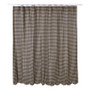 Black Check Scalloped Shower Curtain 72X72 "20207"