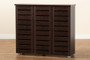 Adalwin 3-Door Brown Wooden Entryway Shoes Storage Cabinet SC863533-Wenge By Baxton Studio