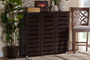 Adalwin 3-Door Brown Wooden Entryway Shoes Storage Cabinet SC863533-Wenge By Baxton Studio
