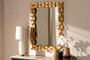 Antique Gold Finished Rectangular Accent Wall Mirror RXW-8002 By Baxton Studio