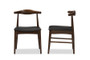 Winton Mid-Century Modern Walnut Wood Dining Chair (Set Of 2) RT514-CHR By Baxton Studio