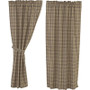 Sawyer Mill Charcoal Plaid Short Panel Set Of 2 63X36 "34144"