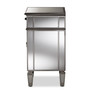 Claudia Hollywood Regency Mirrored Nightstand RS2403 By Baxton Studio