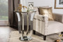 Kylie Hollywood Regency Mirrored Accent Side Table RS1242 By Baxton Studio