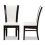 Adley Faux Leather Dining Chair - (Set Of 2) RH5510C-Dark Brown/White-DC By Baxton Studio
