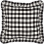 Annie Buffalo Black Check Ruffled Fabric Pillow 18X18 "40454"