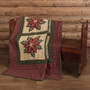 National Quilt Museum Poinsettia Block Quilted Throw 60X50 "42308"
