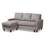 Greyson Modern And Contemporary Sectional Sofa R9002-Light Grey-Rev-SF By Baxton Studio