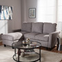 Greyson Modern And Contemporary Sectional Sofa R9002-Light Grey-Rev-SF By Baxton Studio
