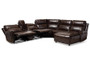 Brown Faux Leather Upholstered 6-Piece Sectional Recliner Sofa R7075A-Brown-SF By Baxton Studio