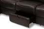 Roland Faux Leather 2-Piece Recliner Sectional R3838-Dark-Brown-SF By Baxton Studio
