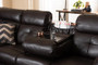 Roland Faux Leather 2-Piece Recliner Sectional R3838-Dark-Brown-SF By Baxton Studio